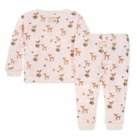 Burt ' s Bees Baby Baby Girl & Tipegő lány pizsama szorosan illeszkedő organikus pamut hosszú ujjú PJs, két készlet