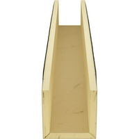 Ekena Millwork 10 W 4 H 16'l 3 oldalú durva fűrészelt endurathane fau mennyezeti gerenda, természetes arany tölgy