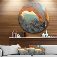 Designart 'Mesa Arch Canyon Lands Utah Park' Landscape Metal Circle Wall Art