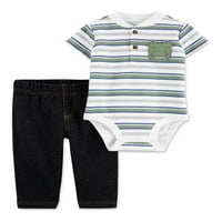 Carter gyermeke kisfiú rövid ujjú test és nadrágos ruhák, 2 darab