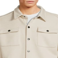 George férfi kötött gyapjú ing kabát mellkas zsebekkel, méret S-3XL