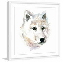 Wolf Pup Keretezett Festmény Nyomtatás