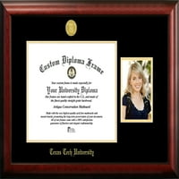 Texas Tech University 14W 11H arany dombornyomású diploma keret portré