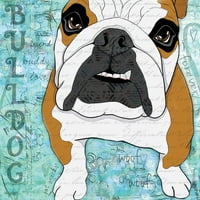 Marmont Hill Pop Art Bulldog , Stephanie Gerace Painting nyomtatás csomagolt vászonra