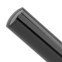F034IDC-BK-PVC belső kupolás végsapka, Bútorminőség, 3 4 méret, fekete 10-csomag