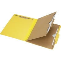 NSN6006975, zseb stílusú 6 részes levél osztályozási mappák, dobozonként, sárga