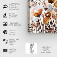 Wynwood Studio virág- és botanikus fali művészet vászon nyomatok „Deep erdei földes barna” kertek - barna, fehér