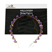 Módja annak, hogy megünnepeljük a Halloween 5.71in gyanta lila kő koronáját