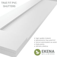 Ekena Millwork 12 W 75 H True Fit PVC San Miguel misszió stílusú rögzített redőnyök, termálzöld