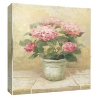 Képek, edény rózsaszín hortenzia