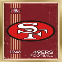 San Francisco 49ers-Retro logó fali poszter, 22.375 34