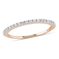 Carat T.W. Diamond 10KT Rose Gold félig állandó évforduló gyűrű