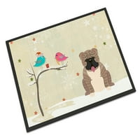 Karácsonyi ajándékok barátok között angol Bulldog szürke csíkos ajtószőnyeg