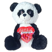 Progresszív ajándékok 20 Valentine Jumbo plüss panda medve, amely egy Valentin üzenet cukorka dobozt tart