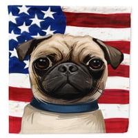 Mopsz Kutya Amerikai Zászló Zászló Vászon Ház Mérete
