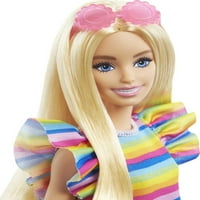 Barbie baba nadrágtartó és szivárvány ruha, Barbie Fashionistas