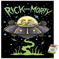 Rick és Morty - hajó fal poszter Push csapok, 22.375 34