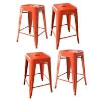AmeriHOME narancssárga kivitel fém nélküli bár székek