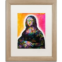 Védjegy Képzőművészet Mona Lisa vászon művészete, Dean Russo, fehér matt, nyírkapocs