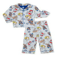 Karakter kisgyermek fiú kabátkészlet, 2 darabos pizsamakészlet, méretek 2T-5T