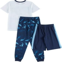 Jellifish gyerekek fiú 3 darabos pizsama alváskészlete 4-16