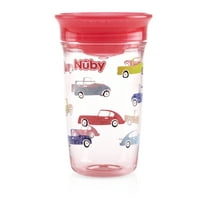 Nuby Tritan 10oz Wonder Cup higiénikus borítóval, autók