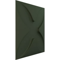 Ekena Millwork 7 8 W 7 8 H Austin Endurawall dekoratív 3D -s falpanel, Ultracover Satin Hunt Club Green