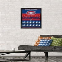 Montreal Canadiens-Bajnokok Fal Poszter, 14.725 22.375 Keretes