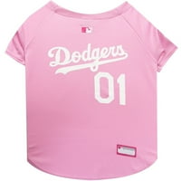 Háziállatok Első MLB Los Angeles Dodgers Baseball Pink Jersey - Engedélyezett MLB Jersey - Nagy