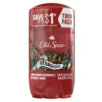 Old Spice izzadásgátló dezodor férfiaknak, Bearglove, 2. oz Twin Pack