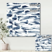Designart 'Kék Absztrakt Vízi Textúra' Modern Vászon Wall Art Print