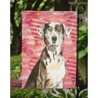 Szerelem egy Catahoula Leopárd kutya kerti zászló