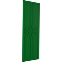 Ekena Millwork 12 W 47 H True Fit PVC Cedar Park Rögzített redőnyök, Viridian Green