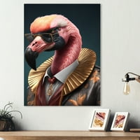 Designart Flamingo gengszter a NYC I Canvas Wall Art -ban