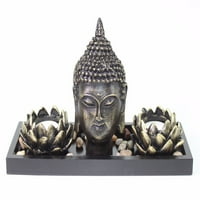 Asztallap Zen Buddha Lotus Tea Világító gyertyatartó lakberendezési pihentető ajándék G16281