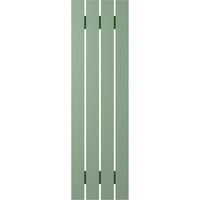 Ekena Millwork 1 2 W 67 H Americraft Négy tábla külső, valódi fa távolságra helyezett tábla-N-Batten redőnyök, Zöld pálya