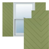Ekena Millwork 12 W 35 H True Fit PVC Diagonal Slat Modern Style rögzített redőnyök, moha zöld