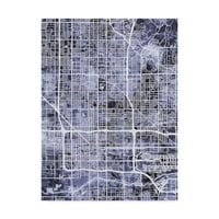 Képzőművészet „Phoeni Arizona City Map Blue” canvas művészete, Michael Tompsett művészete