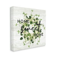 Stupell Industries édes otthoni rusztikus mintázat botanikus virág koszorú grafikus galéria csomagolt vászon nyomtatott fali