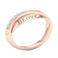 Imperial 1 5ct TDW Diamond 10K Rose Gold I Love You Band