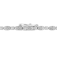 Carat T.W. Gyémánt sterling ezüst többszálú tenisz nyaklánc