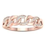 Imperial 1 10ct TDW Diamond 10K Rose Gold Cuban Link Band