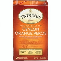Twinings of London Ceylon Orange Pekoe tiszta fekete Tea táskák, Ct, 1. oz