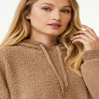 Scoop A női plüss kapucnis pulóver