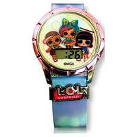Szórakozás L. O. L Unise gyermek LCD óra Nyakkendőfestékben, csúszda varázsával - LOL4494WM