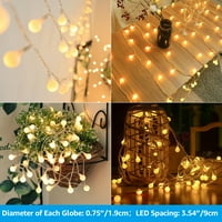LED LED-ek Globe String Lights, Vízálló kültéri String Lights, bővíthető karácsonyi fények Party, kert, terasz, hálószoba, Kollégium,