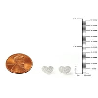 Imperial 1 5Ct TDW Diamond Cluster Heart Stud fülbevalók sterling ezüstben