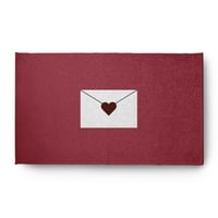 Egyszerűen Daisy 3 '5' gesztenyebarna szerelmi levél Valentines chenille szőnyeg