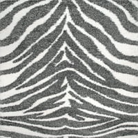Nuloom Everlynn Zebra Shag terület szőnyeg, 5 '3 7' 7