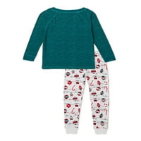 Megfelelő családi karácsonyi pizsama fiú Merry & Bright 2 darabos pizsama szett